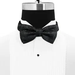 peluche Classic Dapper Black Cummerbund, Bow Tie & Pocket Square Set for Men image 2