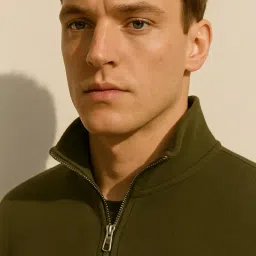 parcel yard Men’s Half Zipper Sweatshirt | Full Sleeve Winter Wear Casual Sweatshirt for Men & Boys image 4