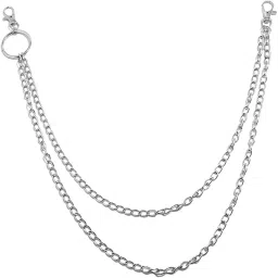 enakshi (label) 3x Metal Wallet Chain Jeans Biker Rocker Double Layered Necklace 2 Layer|Clothing, Shoes & Accessories | Mens Accessories | Wallets image 2