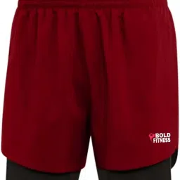 BOLD FITNESS 2 in 1 Active Dual Shorts with Inner Tights Layer | Men's Double Layer Short for Running, Gym & Sports image 5