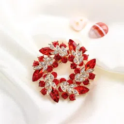 aeenioy Brooch Pin for Women, Beautiful Colorful Flower Design Saree Pin for Pleats, Colorful Brooch, Versatile for Shirts, Dresses and Hijab image 3