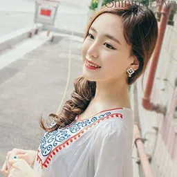 shining diva fashion 18k Gold Plated Austrian Crystal Earrings for Women & Girls | Luxury Rhinestone Square Italian Designer Earrings | Latest Stylish Fancy Zircon Party Earring image 3