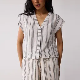 reistor Women's 100% Organic Cotton Striped Matching Set image 4