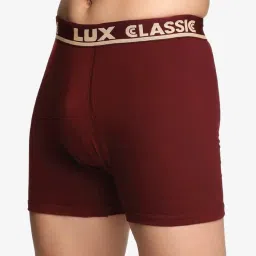 lux classic Men's Outer Elastic Trunks - Pack of 5 (Color May Vary) | Premium 100% Cotton | Ultimate Comfort Breathable, Soft & Durable | Everyday Essential Lux Underwear image 5