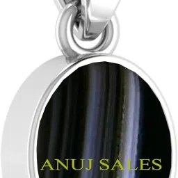 ayush gems 7.25 Ratti / 6.00 Carat Black Sulemani Hakik Stone Pendant AAA+ Quality Natural Sulemani Hakik/Hakeek Loose Gemstone for Women's and Men's image 2