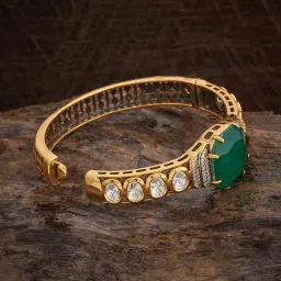 kushal's Fashion Jewellery Ruby Victorian Polished Copper Kundan Locking System Kada, Best for Casual Wear & Special Occasion image 1