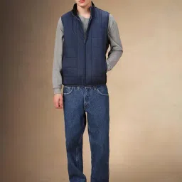 dennis lingo Men Solid Polyester Regular Fit Sleeveless Gilet Jacket image 5