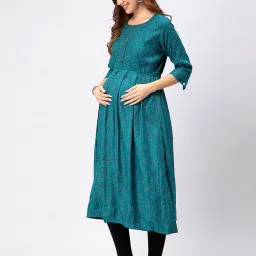 cee 18 Women Cotton A-Line Maternity Wear Kurti image 1