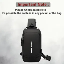 nisun Sling Bag for Men Stylish Crossbody Backpack for Men & Women, Anti-Theft Chest Bag with USB Charging Port, Messenger Bags, Casual Shoulder Bag image 3