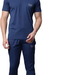 mack jonney Dryfit Solid Lycra Multicolor Tracksuit Co-ord Sets for Men (Pack of 3)-DRYFIT_T_D10_BLU_GRY_L.GRY_06-XXL image 1