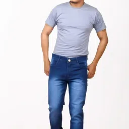 raj denim Royal Blue Denim Jeans for Men | Slim Fit | Stretchable, Durable & Trendy Bottom Wear | Size 28 |Pack of 2 image 2