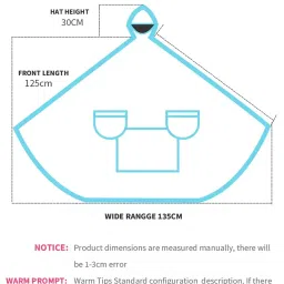 augen Waterproof Bike Raincoat Poncho – Hooded Rainsuit for Cycling, Motorcycling, and Scooter Riding image 4