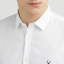 allen solly Men's Cotton Slim Fit Shirt (ALSFACUFD89916_White_38) image 3