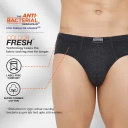 van heusen Men 100% Cotton Brief - Pack of 3 - Anti Bacterial, Colour Fresh, Moisture Wicking image 5