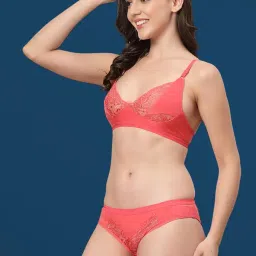 adornstar Bra Panty Set Sexy Lingerie Set for Women Pack of 3 Baby Pink image 4