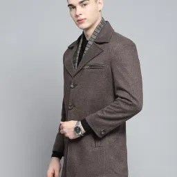 monte carlo Mens Solid Brown Notch Lapel Full Sleeve Coat_224066899-1-36 image 2