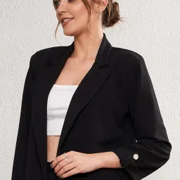 sassafras worklyf Women Front Button Blazer image 4