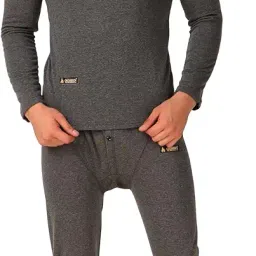 tfaooshin | Mens | Thermal Set (Top and Bottom) | Russian Fleece Inside | Round Neck | Full Sleeves | image 2