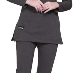 tfaooshin | Womens | Thermal Set (Top and Bottom) | Fur Inside | Round Neck | Full Sleeves | image 1