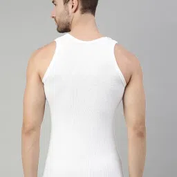 dixcy scott Originals Men's Solid 100% Combed Cotton Itch-Free & Comfortable Round Neck Sleeveless Under Regular Fit Shirt Tank Fit Vest Innerwear - Victory Durby | Pack of 2 Print May Vary image 3