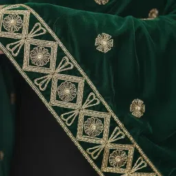 matelco Velvet Embroidered Dupatta (AD002BW31_Black) (40 x 86 inches) image 2