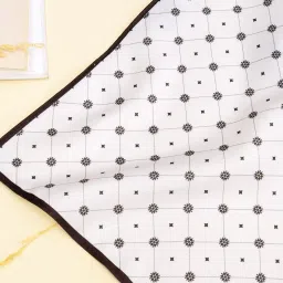 to the nines Men's White Plaid Pocket Square image 3