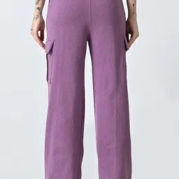 indiweaves Women Solid Super Warm Woolen Cargo Style Palazzo Pants for Winter (Single) image 4