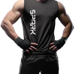 3colors 3Colours RGB Men's Active Wear Sleeveless Tank top, Gym Vest, Leisure wear -Spark CCUT image 1
