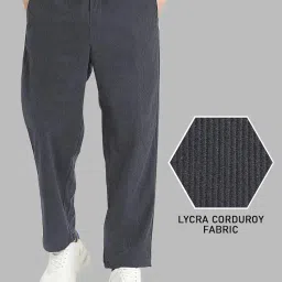 urban buccachi Men's Self Design Corduroy Track Pants – Mid Rise, Flexi Waist, Ankle Length image 4