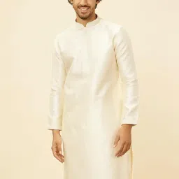 manyavar Men's Art Silk Self-Design Kurta Pyjama Set (2pcs) image 1