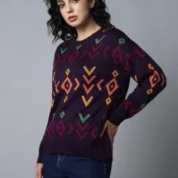 high star Women's Acrylic Classic Pullover Sweater image 3