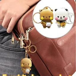 squishy 4Pcs Couple Keychain Holder, Couple Key Chain, Thoughtful Gifts for Men And Women image 2