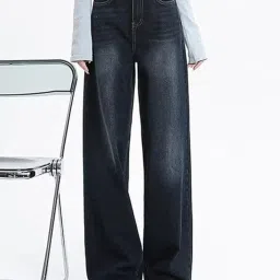 ristey Womens Wid Leg Stylish Slim Fit Black Denim Jeans-D Comfortable Stretchable Midrise and Highrise Jeans Casual Wear_R_40 image 3