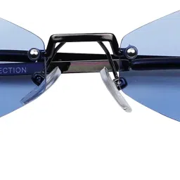 shadyveu Slim Narrow Diamond Hexagon Shape Sunglasses Rimless Metal Frame Candy Colored Tint Lens Skinny Fashion Shades image 2