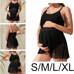 zoomella Maternity Swimsuit Soft Summer Portable Costume Swimming Swimdress Beachwear image 3