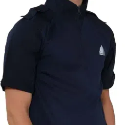 bonjour Men’s Polo Half Sleeve Tactical T-Shirt – Navy image 1