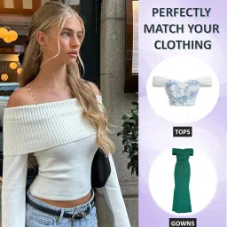 heddz Golden Chain Bra Straps with Black Beads| Fashionable & Durable Replacement Straps for Everyday Use | Stylish Straps for Dresses, Saree Blouses & Off-Shoulder Looks image 5