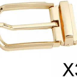 bnf 3Xreversible Belt Buckle Replacement Buckle For Jeans Belt Birthday Dress Belt Gold | Mens Accessories | Belt Buckles image 2