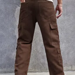 urban pockets Jeans for Men | Denim Cargo Pants with Relaxed Fit & Utility Side Pockets (2-D-Pocket-U03-U05) image 3