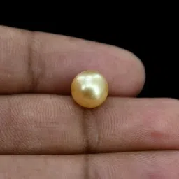 cuonna gems gallery Best & Pure Australian Pearl June Birthstone 8.25 Ratti Sunhera Sacha Moti Ratna Original Certified 8 Carat पर्ल मोती मेष राशि सच्चा मोती रत्न ओरिजिनल Mother Of Pearls Rashi Nag image 2