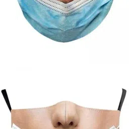 atorse 2X Prank Face Mask Reusable Adjustable Prank Bandanas Fashion Scarf image 1