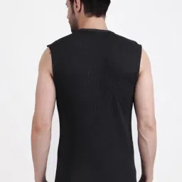 inner element Men’s Sleeveless Thermal Top | Cotton Blend,Charcoal Grey, Stretchable Lightweight Pack of 1 Top image 1