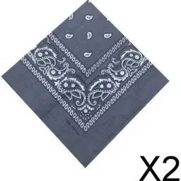 bnf 2Xunisex Cotton Paisley Bandana Cowboy Head Scarf Headband Head Wrap Gray | Womens Accessories | Scarves & Wraps image 2