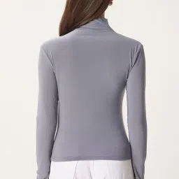 sightbomb Gathered Ruched FRONTFLOW Ultra Soft Microfiber SOFTLINE Cuddle TEE Fullsleeve TOP for Women image 2