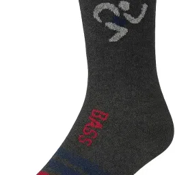 Athletic Ankle Socks, Pack of 6, Grey and Navy Blue, Skull Pattern image 4