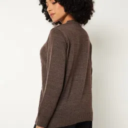 max Women's Acrylic Casual Cardigan Sweater image 1