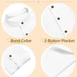 zombom Combo of Men's Solid Cotton Blend Full Sleeve Straight Kurta Shirt (Pack of 2) image 5