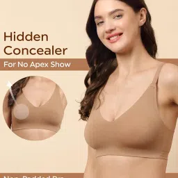 tweens Invisi-Fit Cotton Spandex Non-Padded Bra | Elastic-Free Bottom Band & Armholes | Hidden Concealar | Internal Gripper on Side Wings |Soft & Breathable Cotton image 3