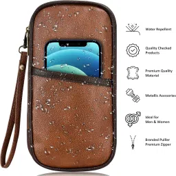 harshti Travel Document Organizer with RFID, Family Passport Holder, Wallet for Women & Men, Portable & Waterproof Case for Cards, Boarding Pass, Money - Perfect for International Trips (Tan-2) image 2