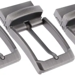 zoomella 3pcs Mens Antique Belt Buckle Single Prong Rectangular Pin Buckle Reversible image 1